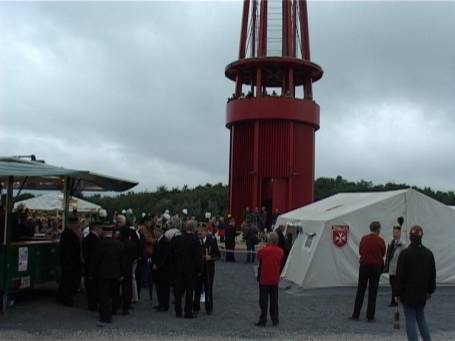 Moers : Halde Rheinpreussen, Einweihung der Grubenlampe